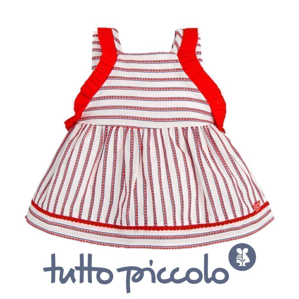 TUTTO PICCOLO | Red & White | STRIPED DRESS